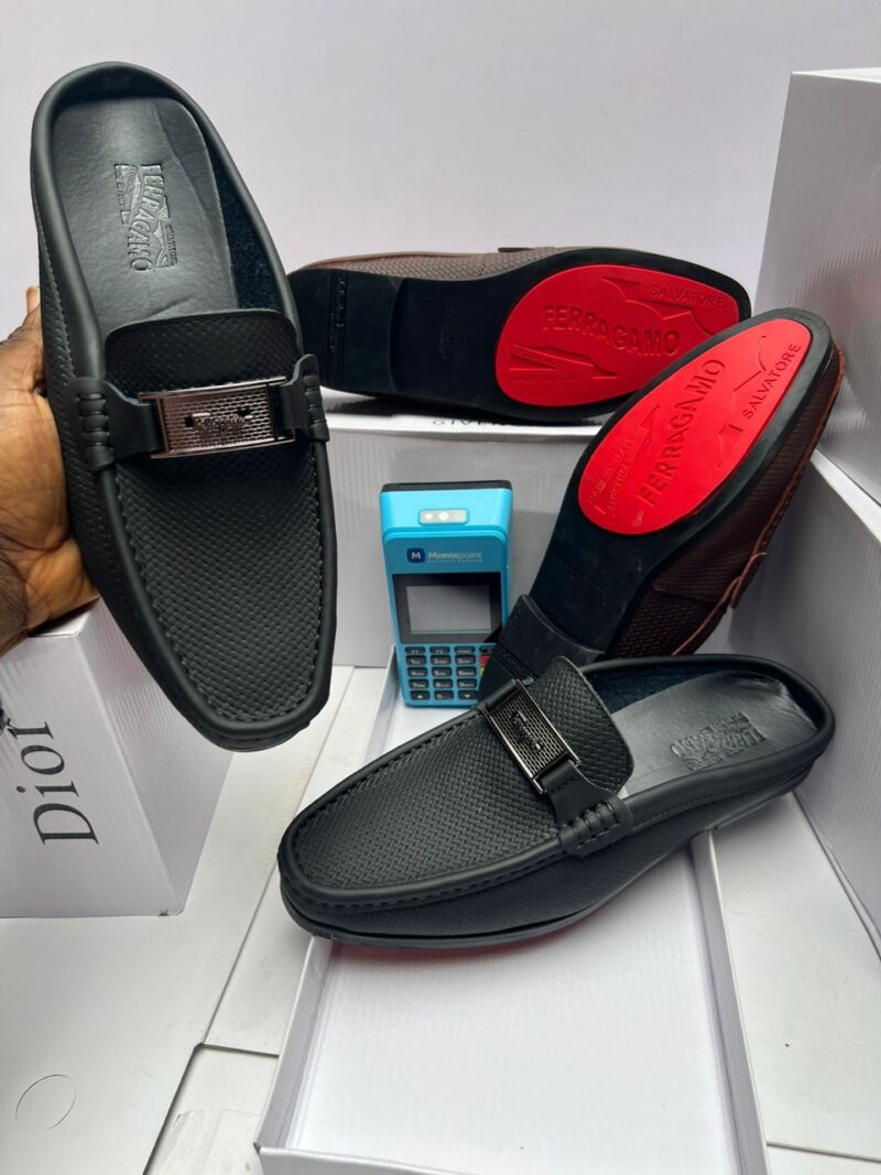 DIOR BLACK LEATHER HALF SHOE